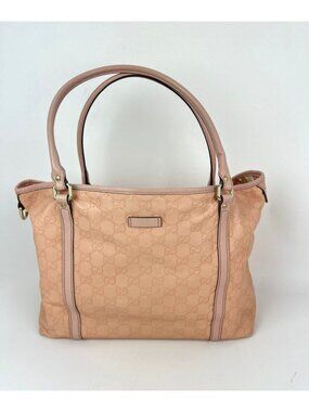 GUCCI Guccissima Pink Leather Joy Medium Rose Dragea Tote Bag